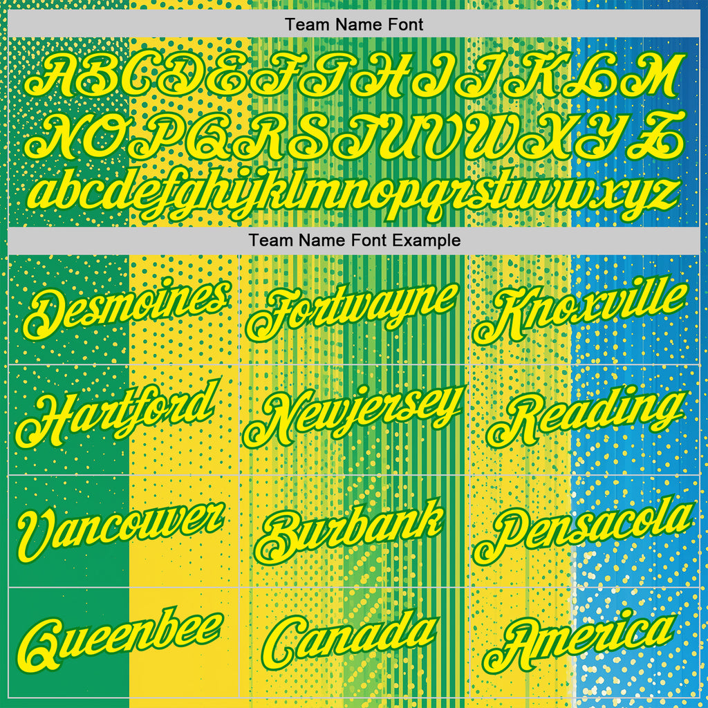 Custom Yellow Light Yellow-Grass Green 3D Pattern Design Brazil Africa Sport Wear Performance T-Shirt