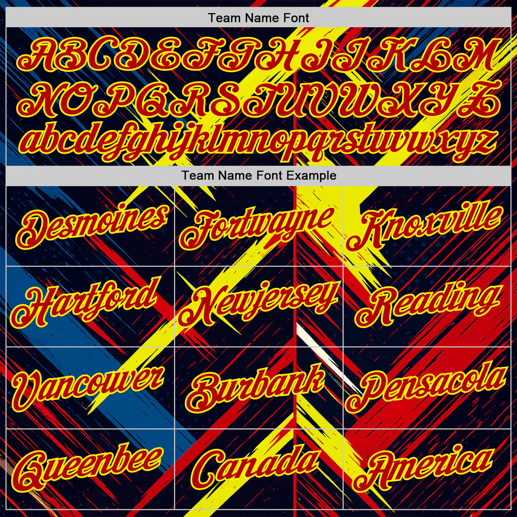 Custom Black Red Light Yellow-Blue 3D Pattern Design Germany Sport Wear Performance T-Shirt