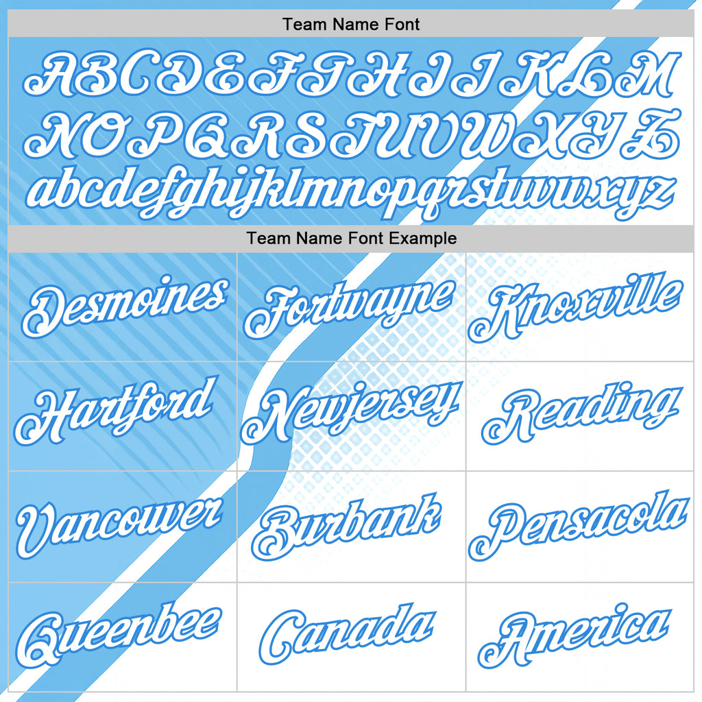 Custom Blue White-Powder Blue 3D Pattern Design Argentina Sport Wear Performance T-Shirt