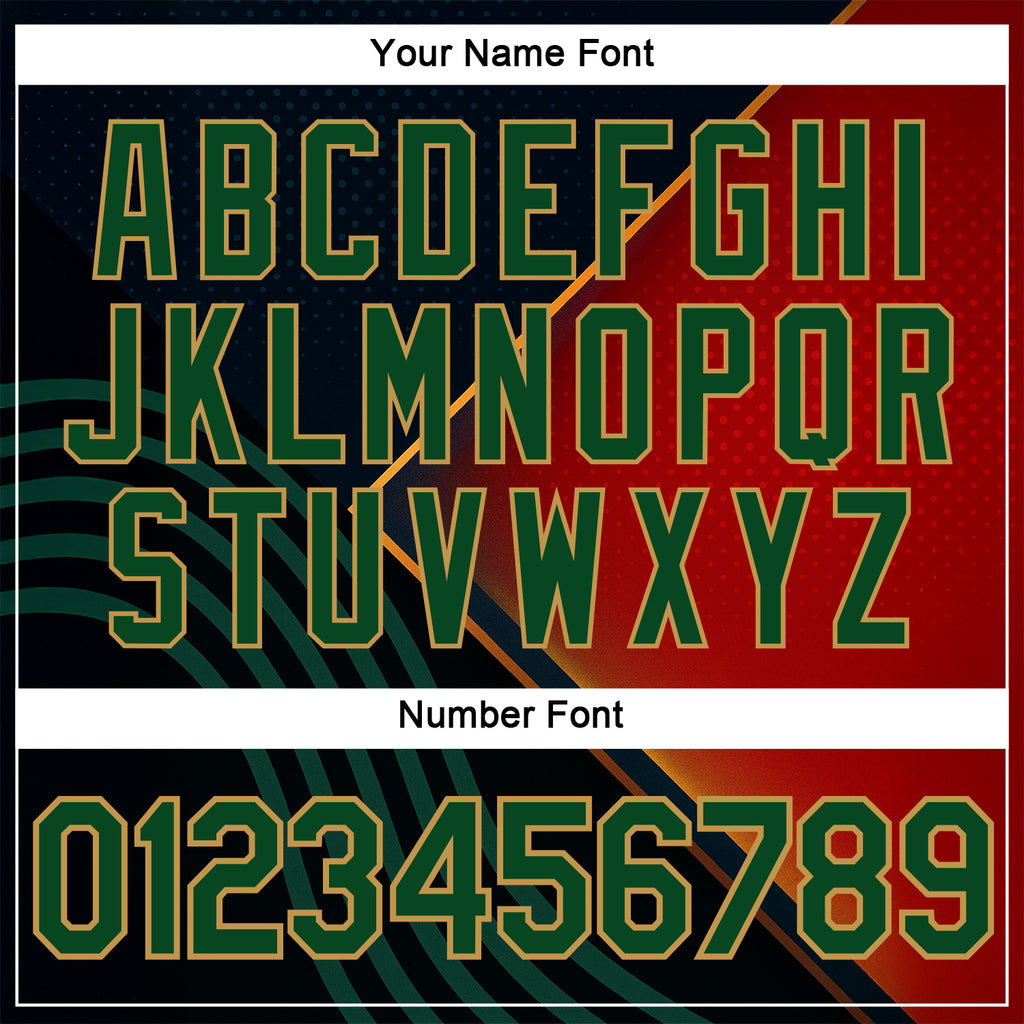 Custom Black Green Red-Old Gold 3D Pattern Design Germany Meixico Sport Wear Performance T-Shirt