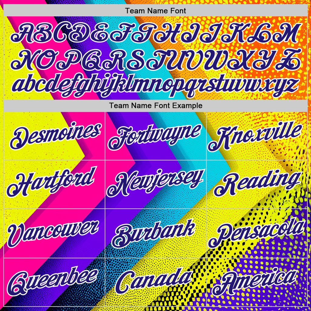 Custom Blue Dark Purple Yellow-Pink 3D Pattern Design Chromatic Geometric Shape Sport Wear Performance T-Shirt