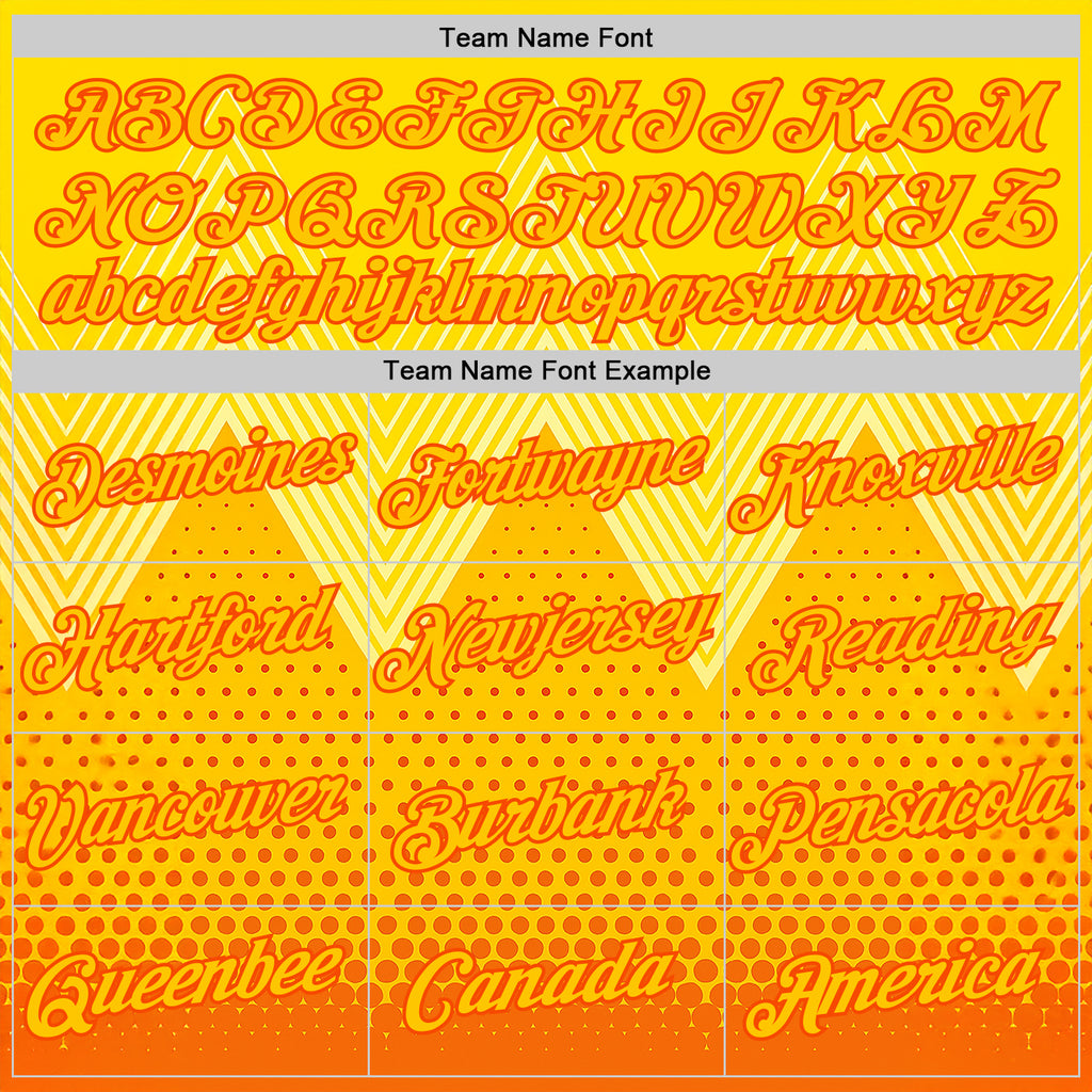 Custom Yellow Orange 3D Pattern Design Spain Sport Wear Performance T-Shirt