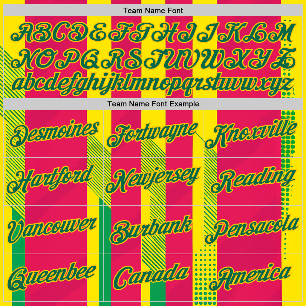 Custom Yellow Kelly Green-Pink 3D Pattern Design Mexico Spain Sport Wear Performance T-Shirt