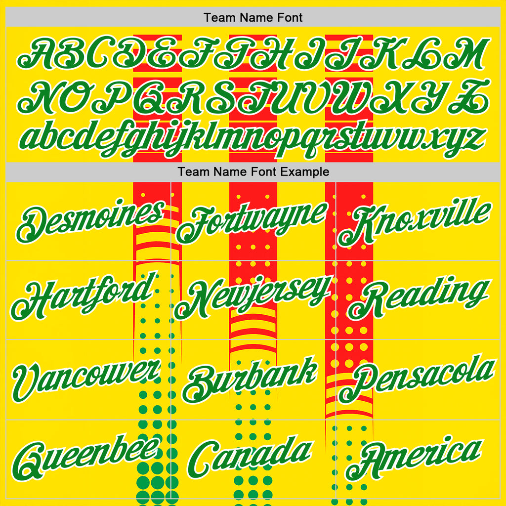 Custom Yellow Grass Green Red-White 3D Pattern Design Mexico Africa Sport Wear Performance T-Shirt