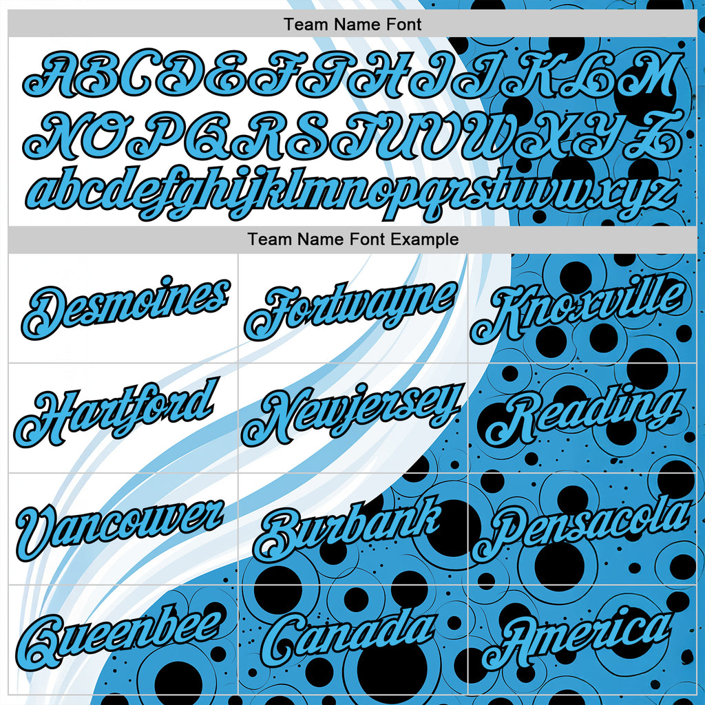 Custom White Sky Blue-Black 3D Pattern Design Argentina Sport Wear Performance T-Shirt
