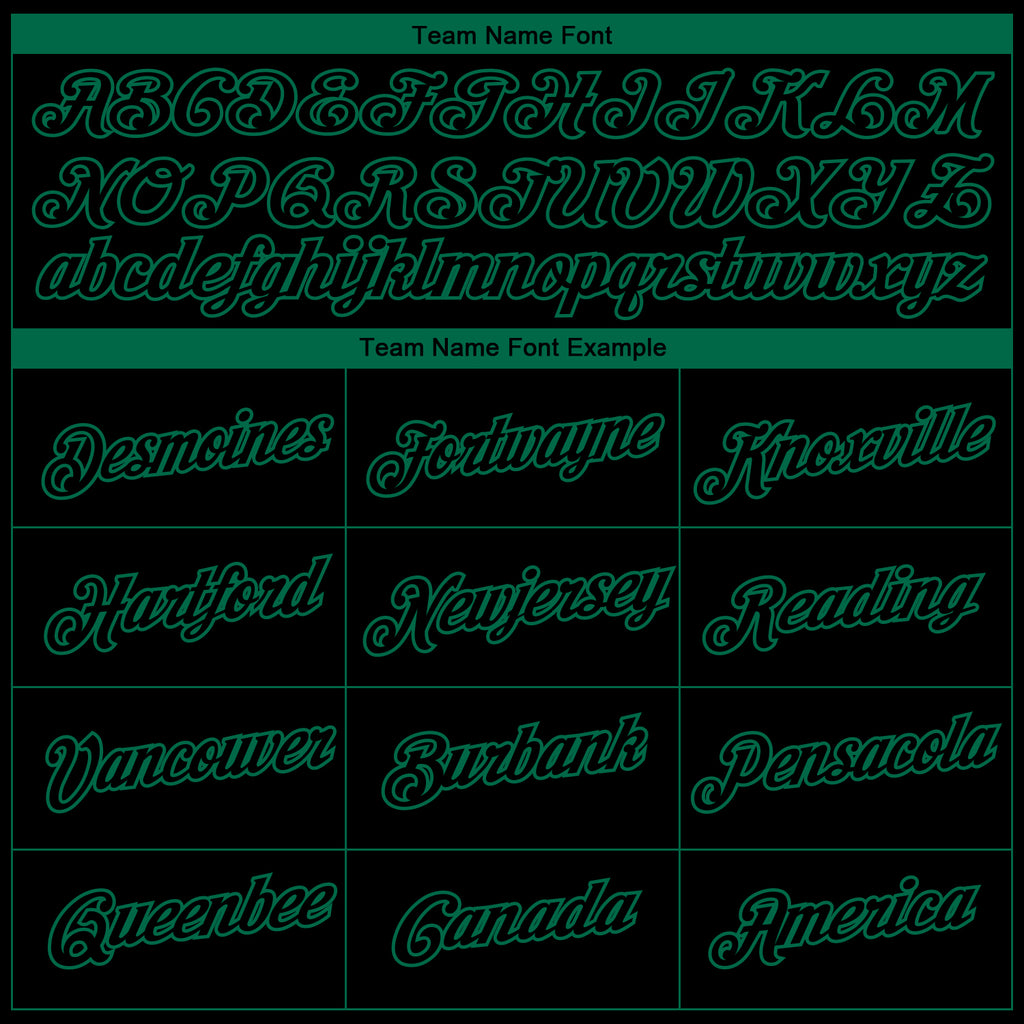Custom Black Kelly Green 3D Dallas City Edition Fade Fashion Performance T-Shirt