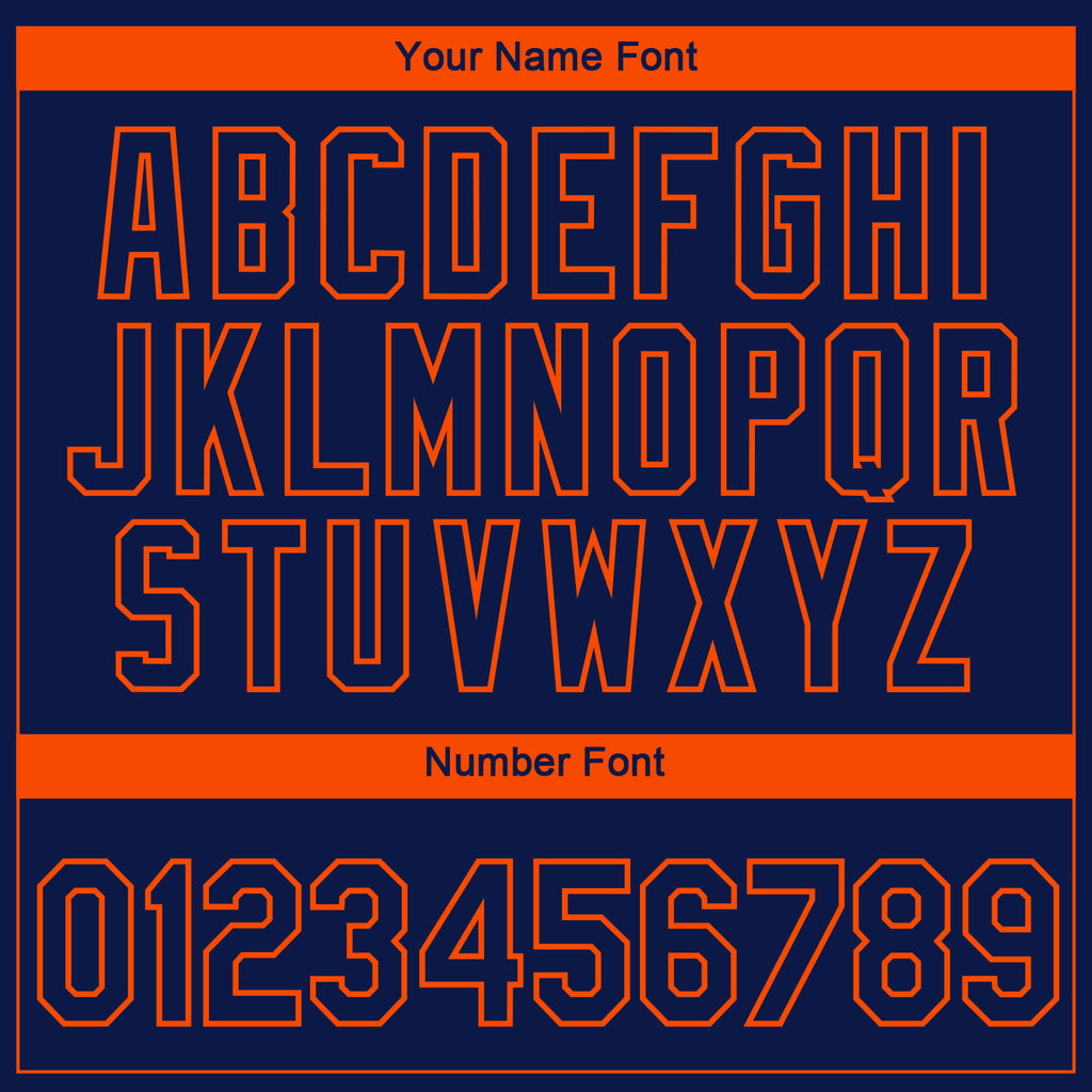 Custom Navy Orange 3D Denver City Edition Fade Fashion Performance T-Shirt