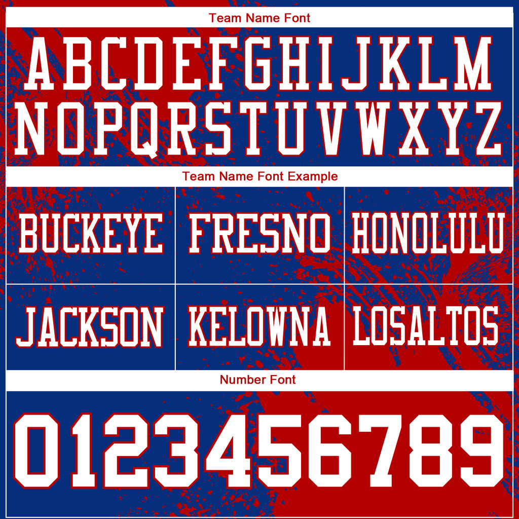 Custom Royal White-Red 3D Pattern Abstract Brush Stroke Mesh Authentic Football Jersey