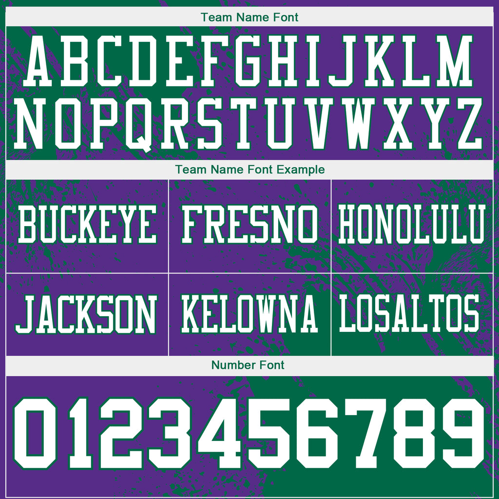 Custom Purple White-Kelly Green 3D Pattern Abstract Brush Stroke Authentic Football Jersey