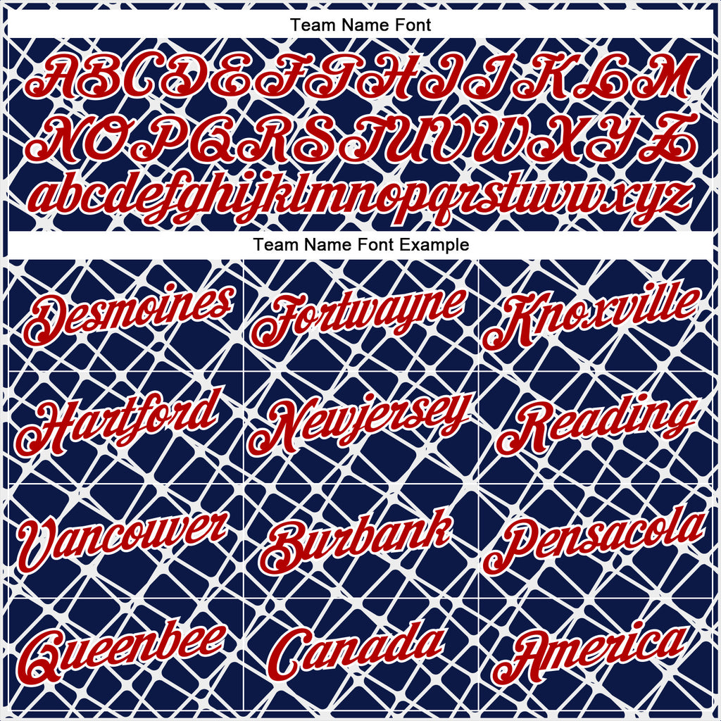 Custom Stitched Navy Red-White 3D Pattern Design Abstract Network Line Sports Pullover Sweatshirt Hoodie