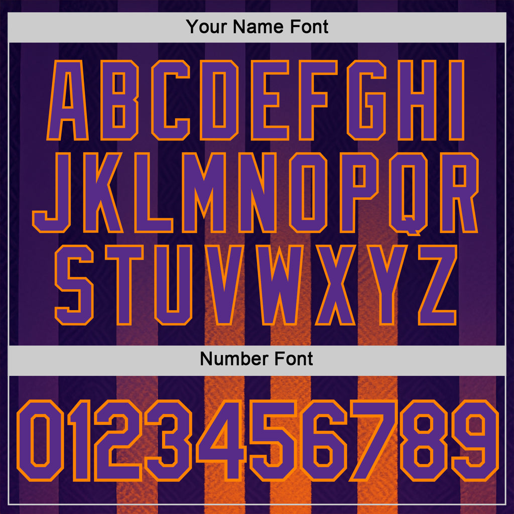 Custom Purple Orange-Bay Orange 3D Pattern Design Sunset Gradient Stripe Sport Wear Performance T-Shirt