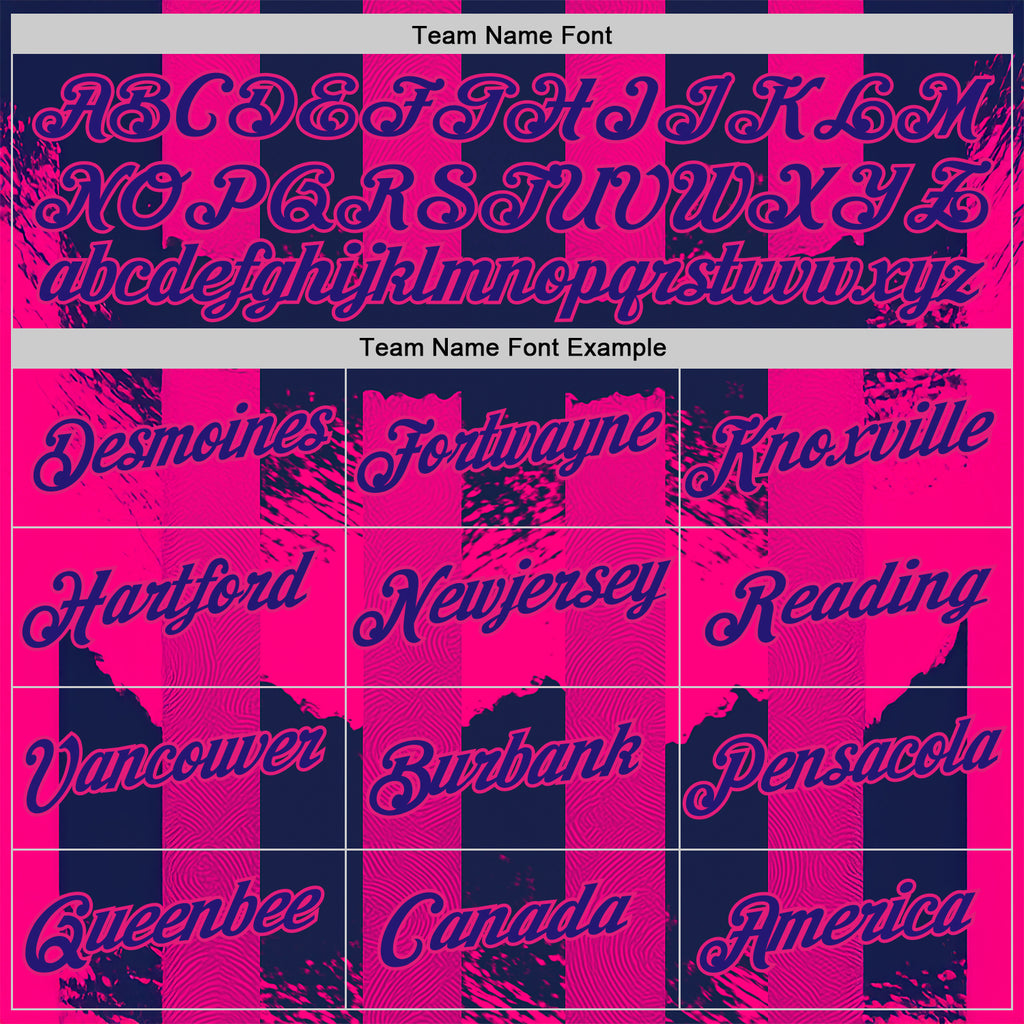 Custom Red Dark Purple-Hot Pink 3D Pattern Design Neon Stripe Sport Wear Performance T-Shirt