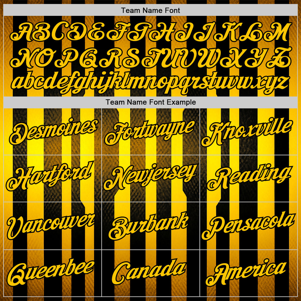Custom Black Yellow 3D Pattern Design Germany Stripe Sport Wear Performance T-Shirt