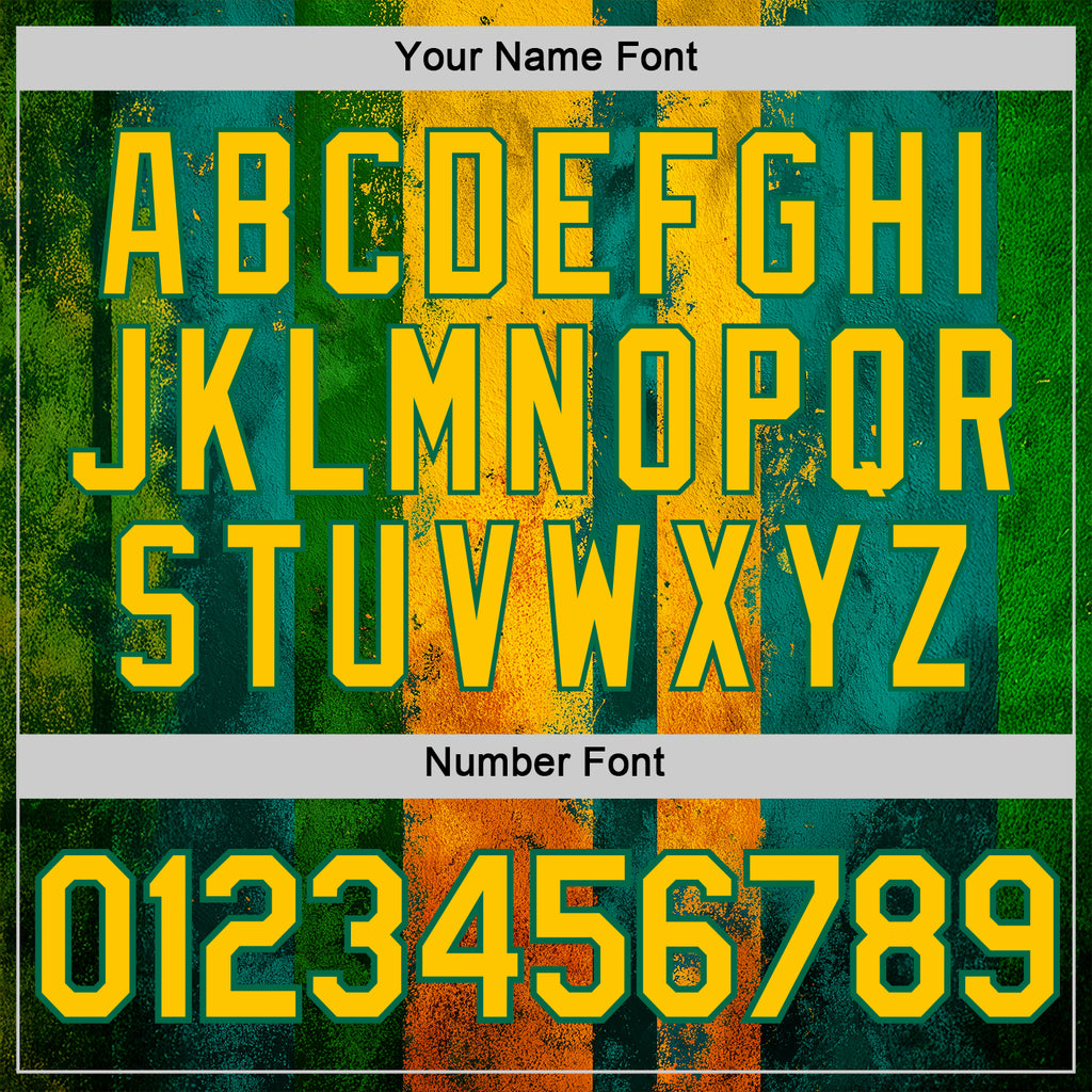 Custom Green Yellow-Kelly Green 3D Pattern Design Brazil Stripe Sport Wear Performance T-Shirt