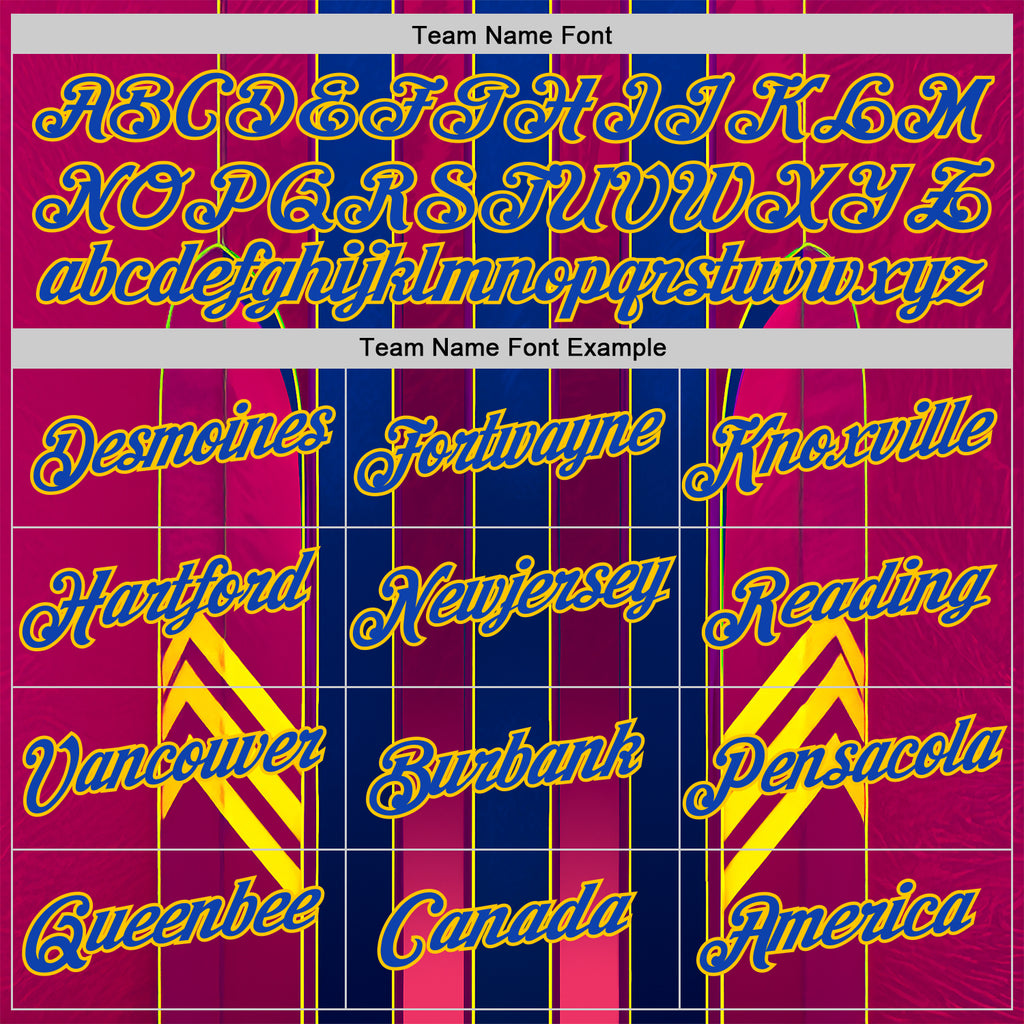 Custom Red Thunder Blue Blue-Yellow 3D Pattern Design Stripe Sport Wear Performance T-Shirt