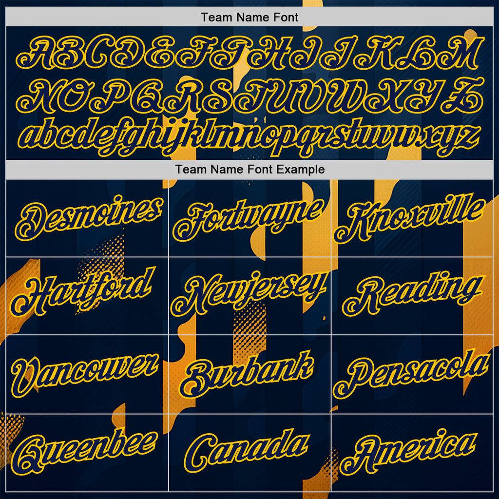 Custom Blue Navy-Yellow 3D Pattern Design Geometric Shape Stripe Sport Wear Performance T-Shirt
