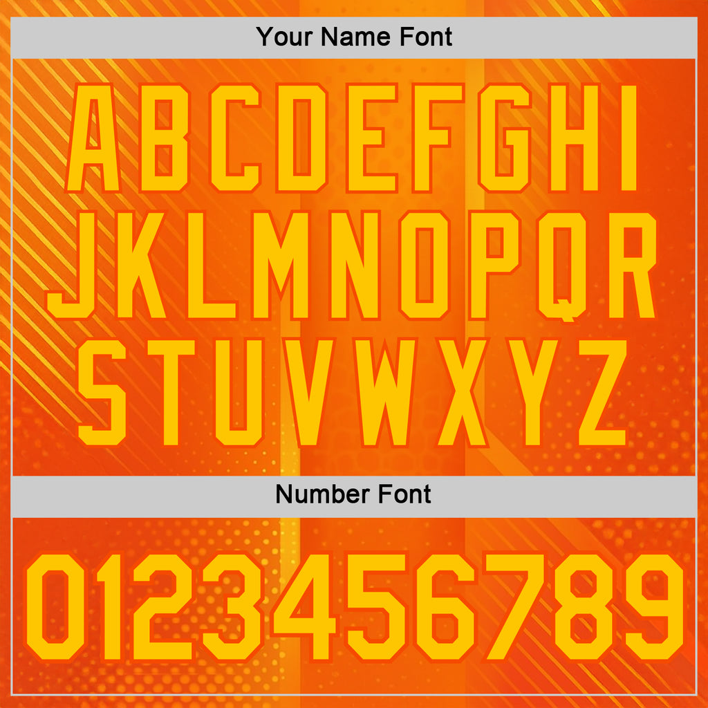 Custom Orange Yellow 3D Pattern Design Gradient Sport Wear Performance T-Shirt