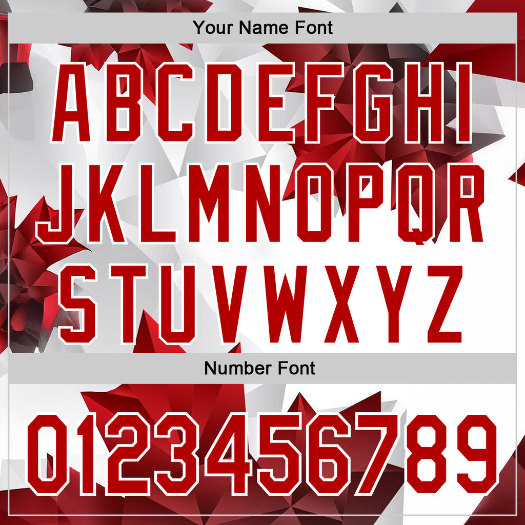 Custom Stitched White Red 3D Pattern Design Canada Maple Sports Wear Pullover Sweatshirt Hoodie