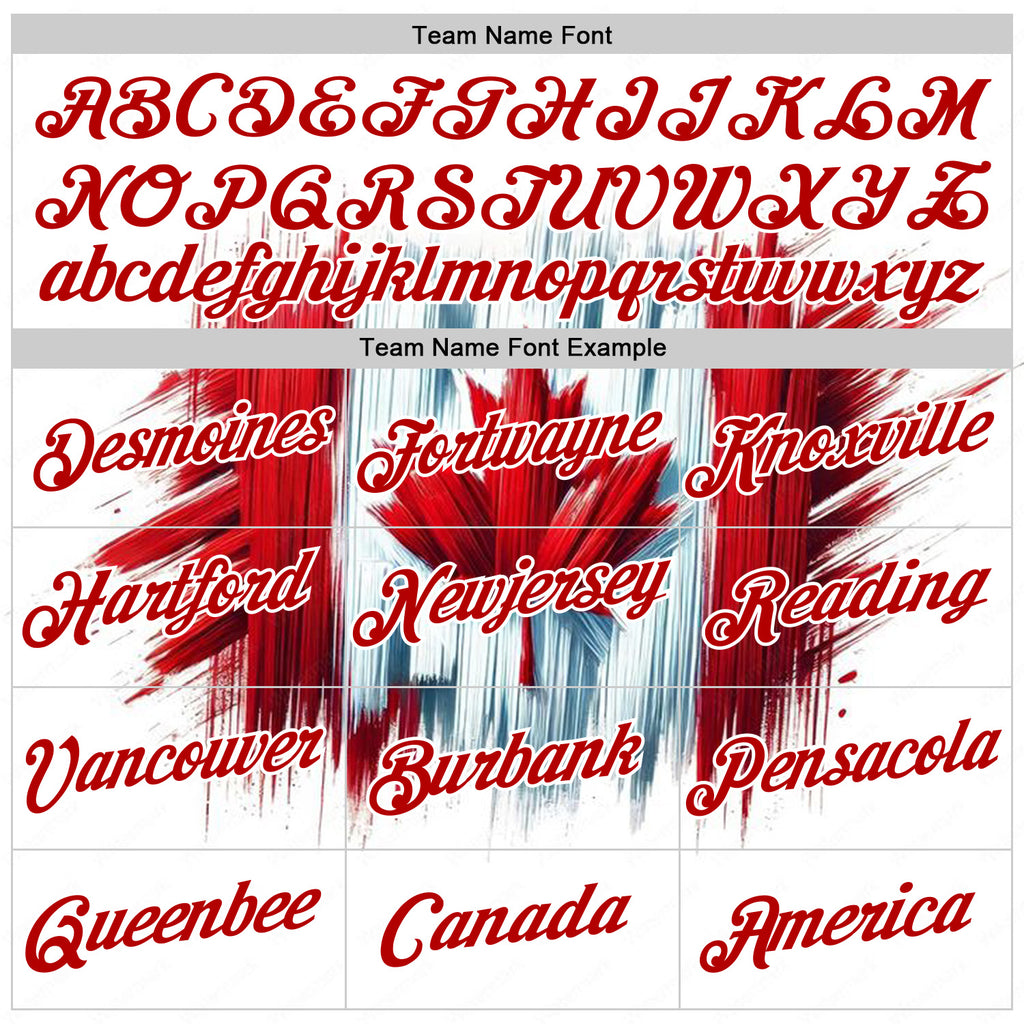 Custom Stitched White Red 3D Pattern Design Canada Maple Sports Wear Pullover Sweatshirt Hoodie