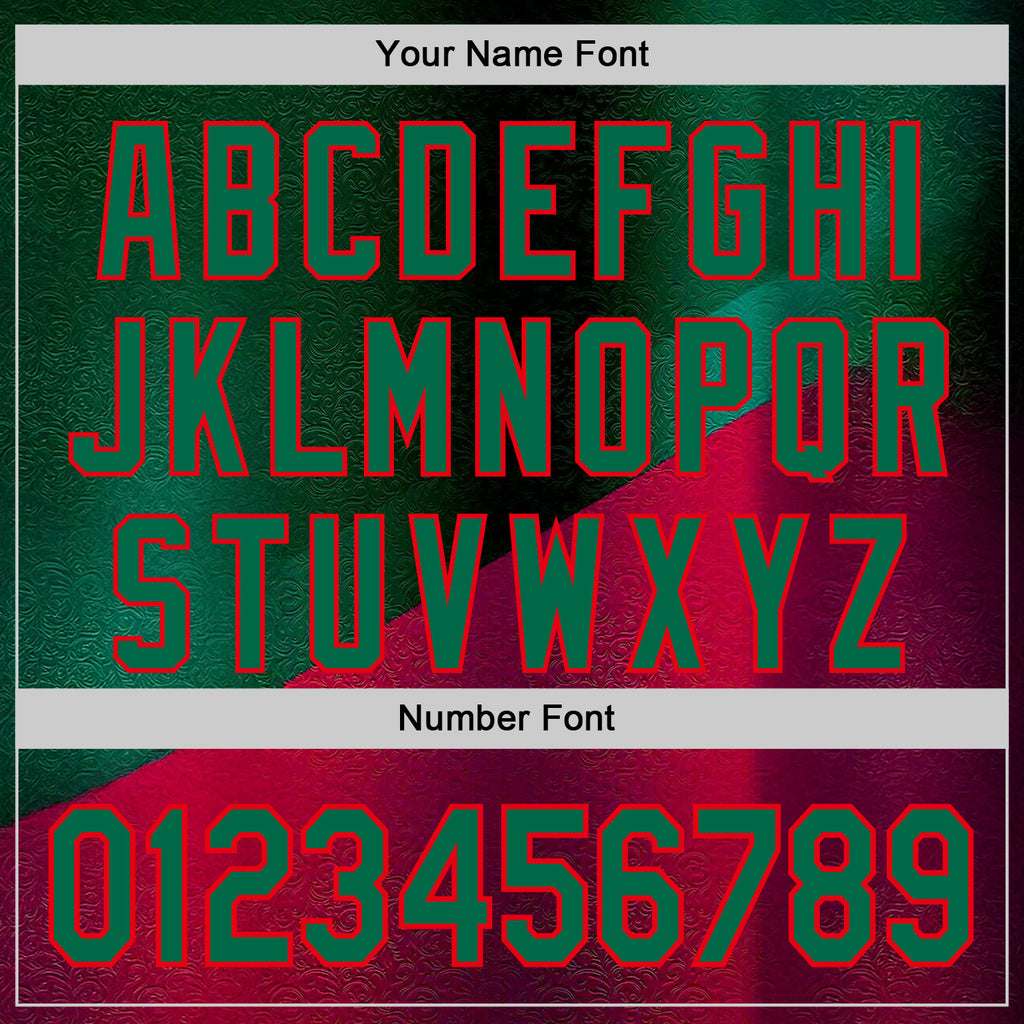 Custom Stitched Green Kelly Green-Red 3D Pattern Design Mexico Abstract Sports Wear Pullover Sweatshirt Hoodie