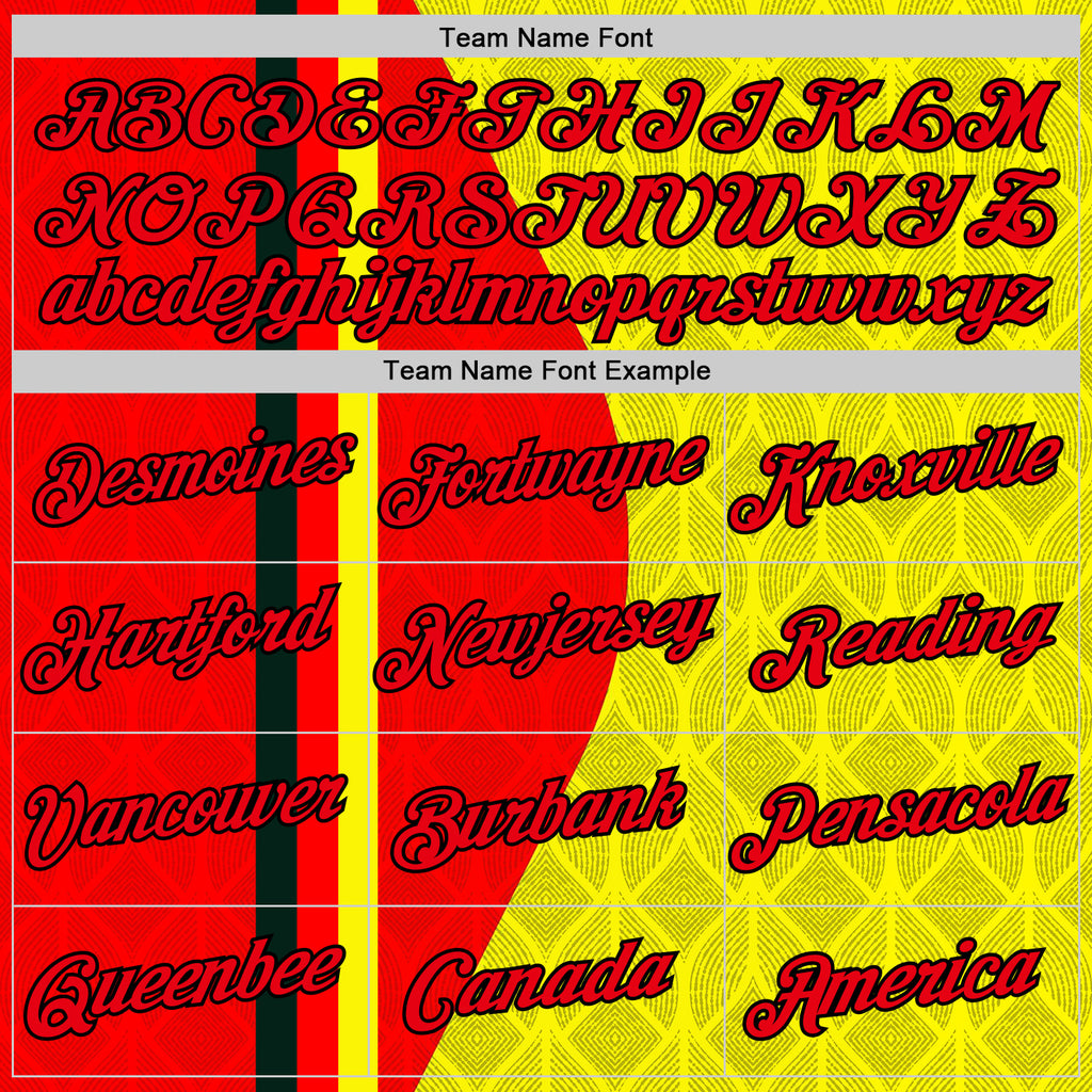 Custom Stitched Yellow Fire Red-Black 3D Pattern Design Germany Inspired Geometric Shape Sports Wear Pullover Sweatshirt Hoodie
