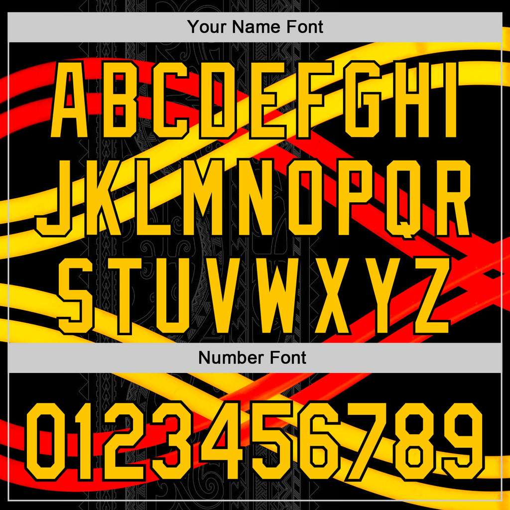 Custom Stitched Black Yellow-Red 3D Pattern Design Germany Inspired Stripe Subtle Tribal Sports Wear Pullover Sweatshirt Hoodie