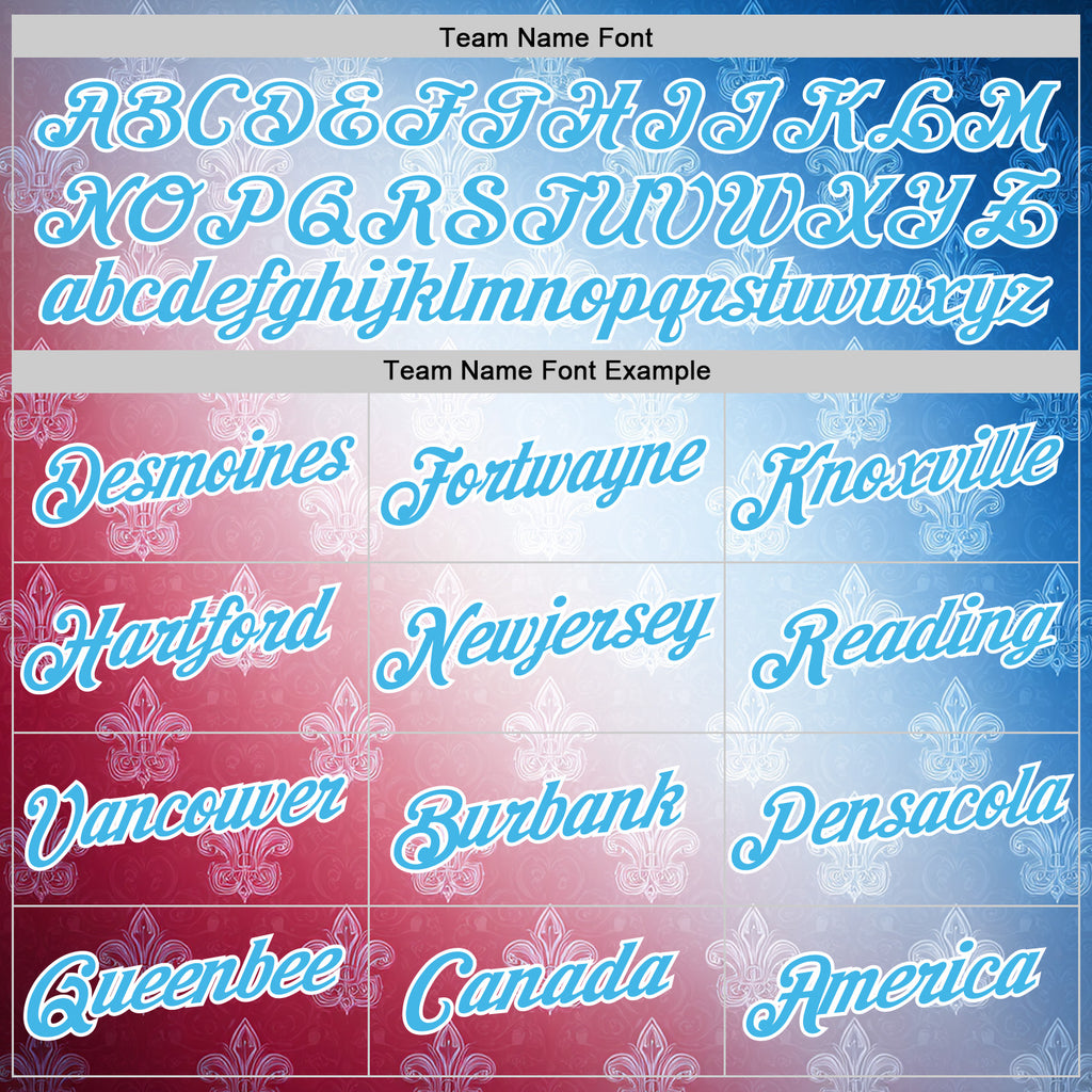 Custom Stitched White Sky Blue Red-Blue 3D Pattern Design American French Inspired Sports Wear Pullover Sweatshirt Hoodie