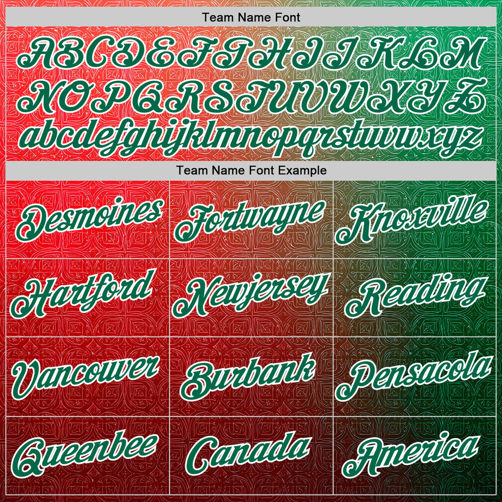 Custom Stitched Red Kelly Green-White 3D Pattern Design Mexico Subtle Sports Wear Pullover Sweatshirt Hoodie