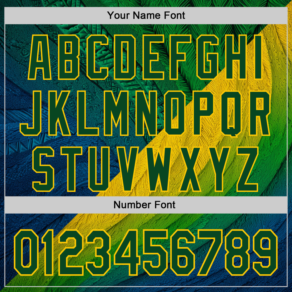 Custom Stitched Yellow Green 3D Pattern Design Brazil Inspired Tribal Sports Wear Pullover Sweatshirt Hoodie