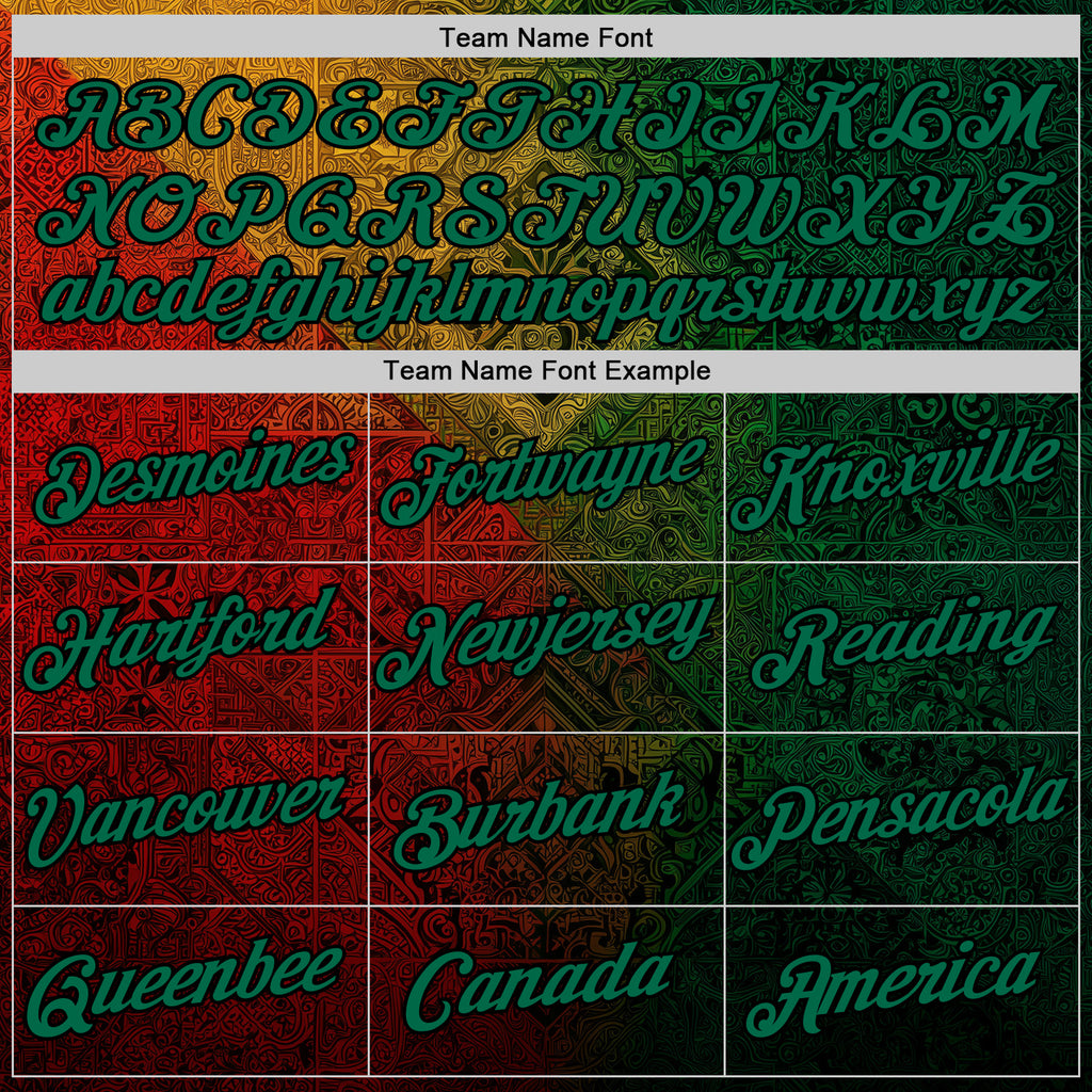 Custom Stitched Yellow Kelly Green Red-Black 3D Pattern Design Brazil Mexico Inspired Geometric Tribal Sports Wear Pullover Sweatshirt Hoodie