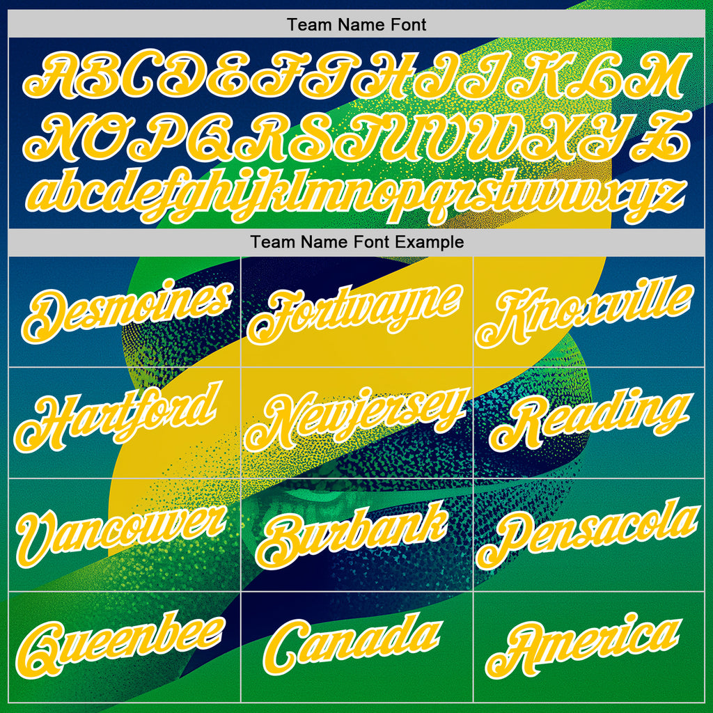 Custom Stitched Green Yellow Blue-White 3D Pattern Design Brazil Inspired Geometric Shape Sports Wear Pullover Sweatshirt Hoodie