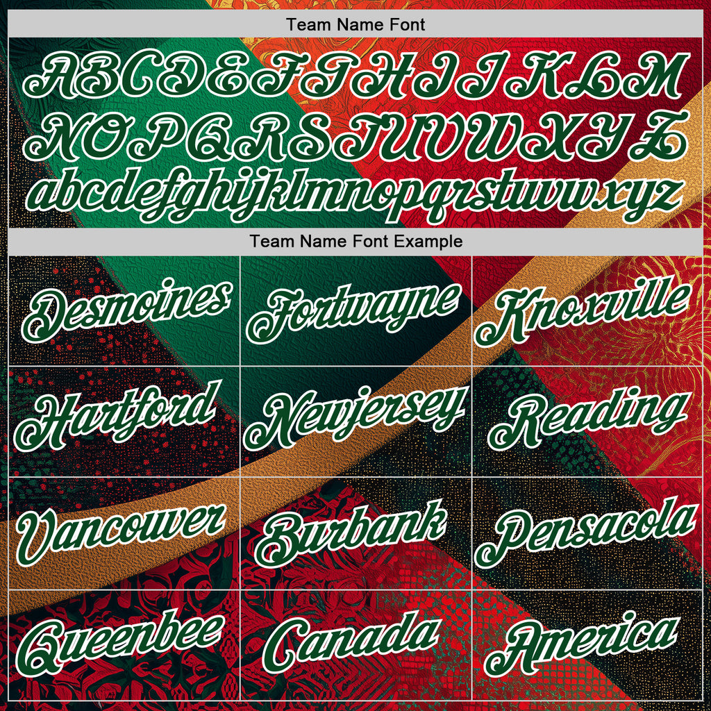 Custom Stitched Red Green-White 3D Pattern Design Mexico Geometric Tribal Sports Wear Pullover Sweatshirt Hoodie