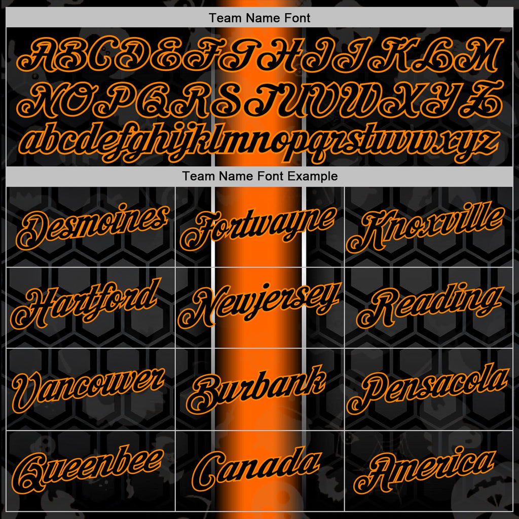 Custom Black Orange-Bay Orange 3D Halloween Pumpkin Spooky Sportswear Sports Pullover Sweatshirt Hoodie