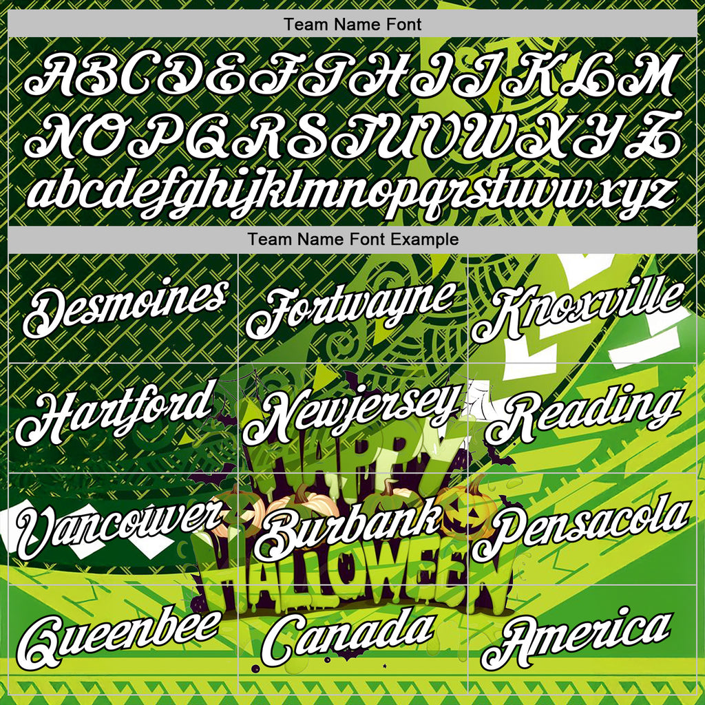 Custom Green White-Black 3D Halloween Spooky Sportswear Sports Pullover Sweatshirt Hoodie