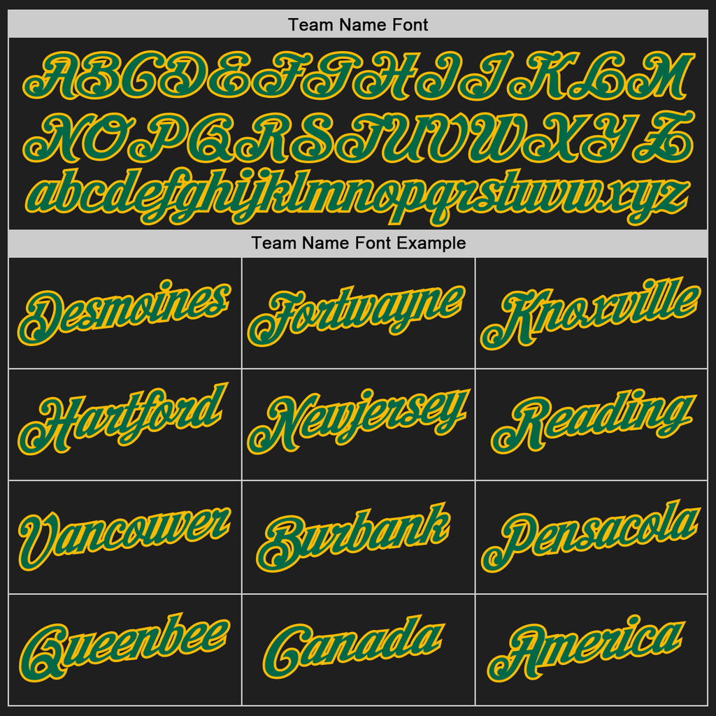 Custom Stitched Black Kelly Green-Gold 3D Pattern Design Abstract Brush Stroke Sports Pullover Sweatshirt Hoodie