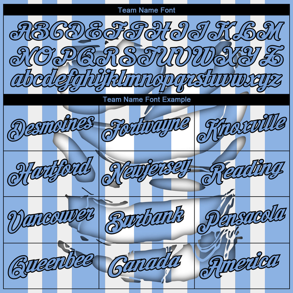 Custom Stitched Light Blue White-Black 3D Pattern Design Stripe Sports Pullover Sweatshirt Hoodie