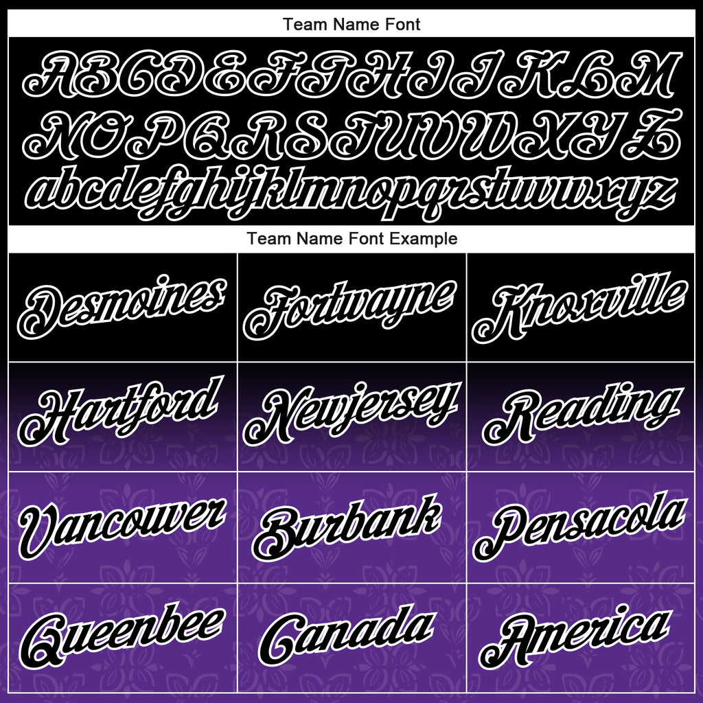Custom Stitched Black Purple-White 3D Pattern Design Fade Floral Sports Pullover Sweatshirt Hoodie