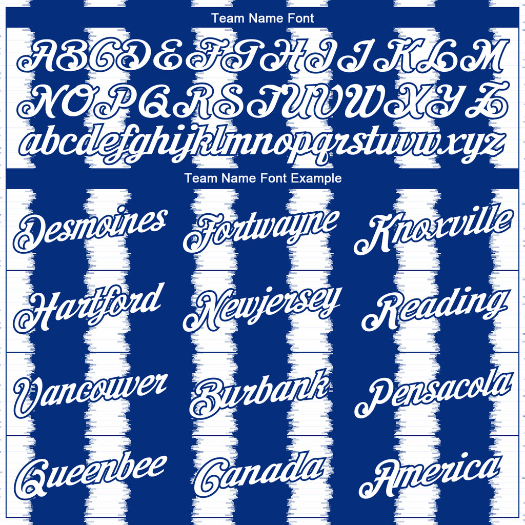 Custom Stitched Royal White 3D Pattern Design Line Sports Pullover Sweatshirt Hoodie