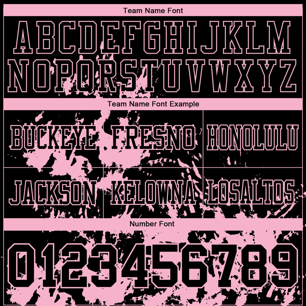 Custom Black Light Pink 3D Pattern Splash Authentic Football Jersey