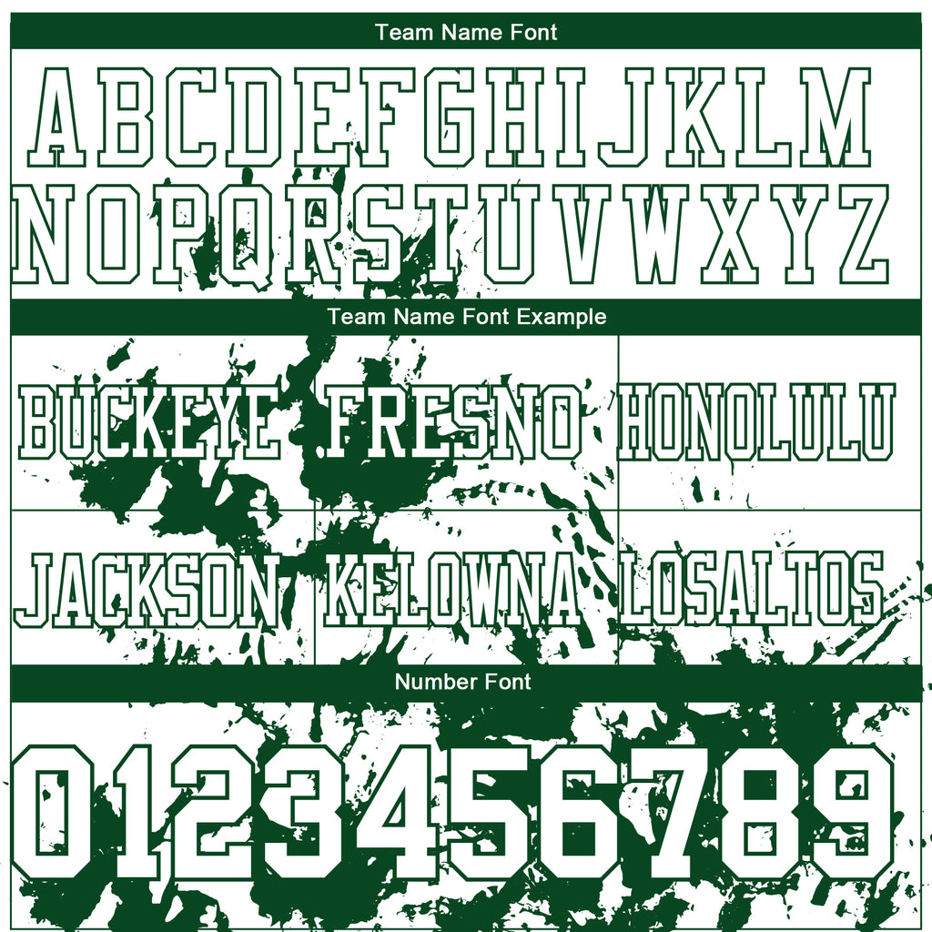 Custom White Green 3D Pattern Splash Authentic Football Jersey