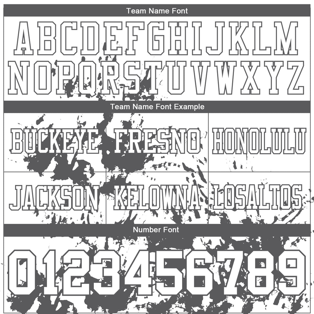 Custom White Steel Gray 3D Pattern Splash Authentic Football Jersey