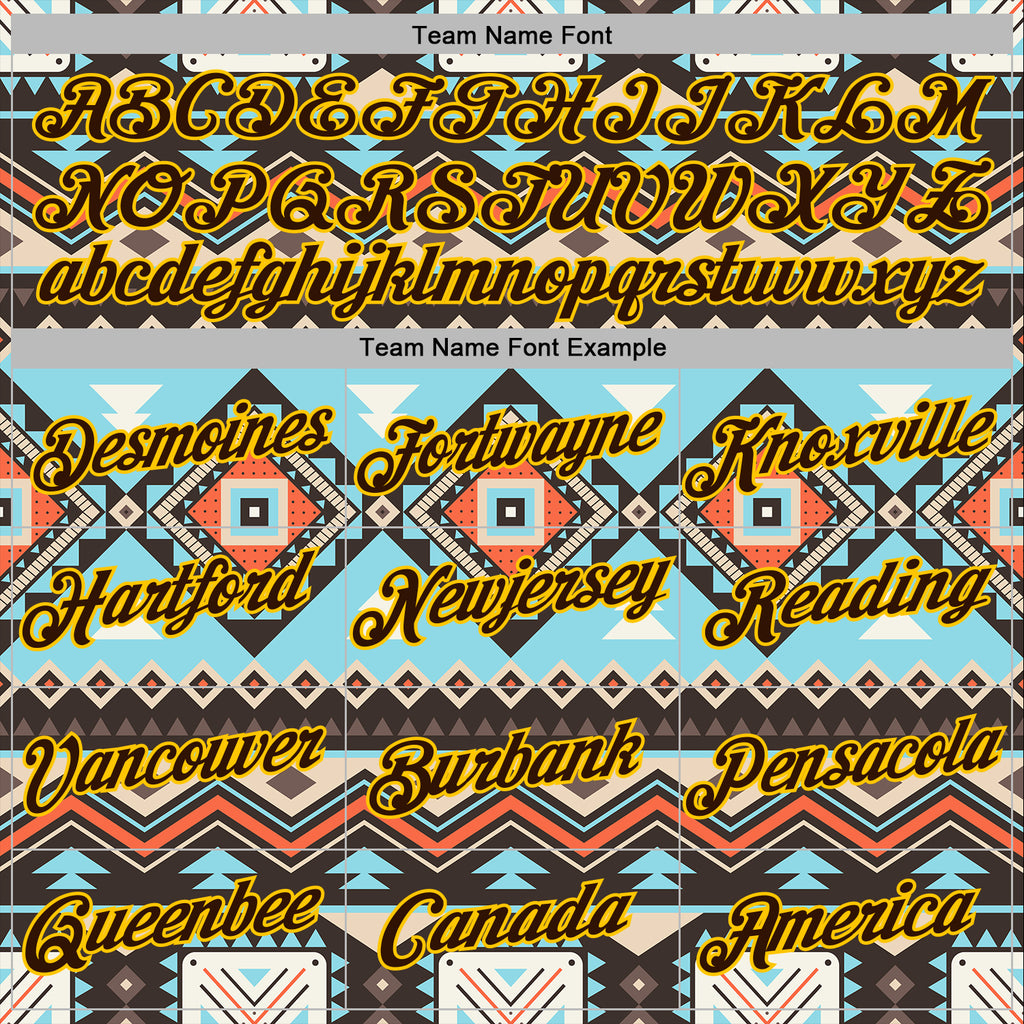 Custom Stitched Black Brown-Yellow 3D Pattern Design Tribal Ethnic Native American Sports Pullover Sweatshirt Hoodie