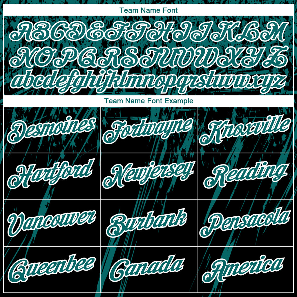 Custom Stitched Black Teal-White 3D Pattern Design Splash Grunge Art Sports Pullover Sweatshirt Hoodie