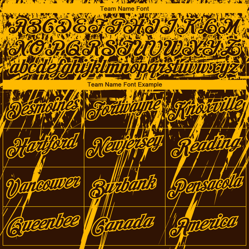 Custom Stitched Brown Gold 3D Pattern Design Splash Grunge Art Sports Pullover Sweatshirt Hoodie
