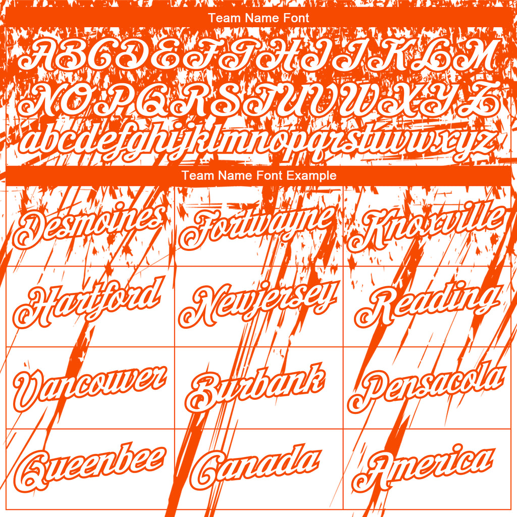 Custom Stitched White Orange 3D Pattern Design Splash Grunge Art Sports Pullover Sweatshirt Hoodie