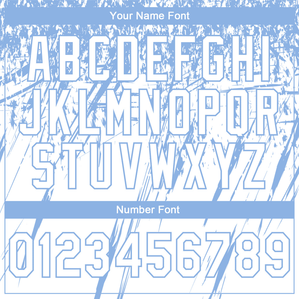 Custom Stitched White Light Blue 3D Pattern Design Splash Grunge Art Sports Pullover Sweatshirt Hoodie