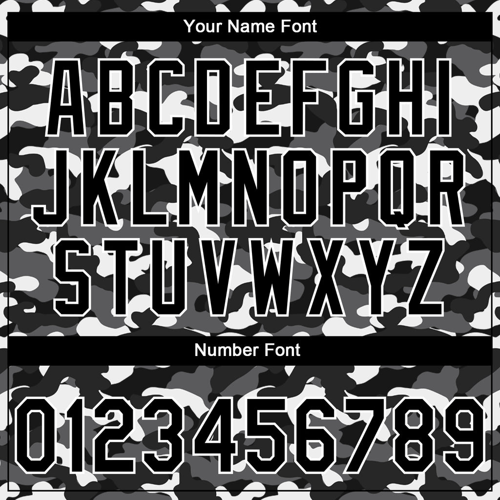 Custom Stitched Camo Black-White 3D Sports Pullover Sweatshirt Salute To Service Hoodie