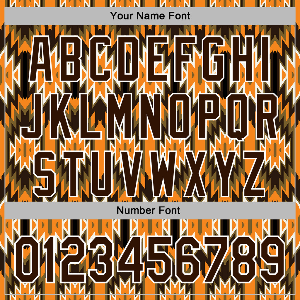 Custom Stitched Black Brown Orange Green-White 3D Mexico Aztec Pattern Sports Pullover Sweatshirt Hoodie