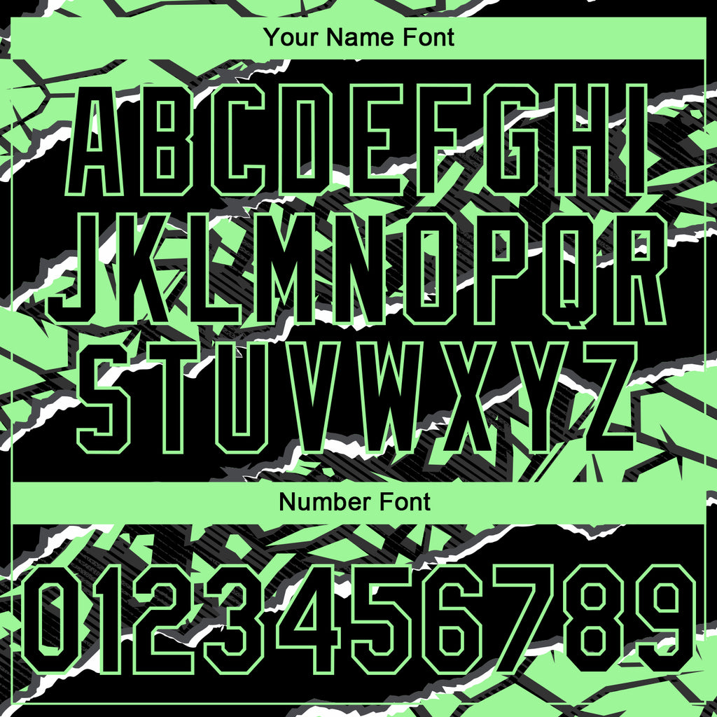 Custom Stitched Black Pea Green-White 3D Pattern Design Torn Paper Style Sports Pullover Sweatshirt Hoodie