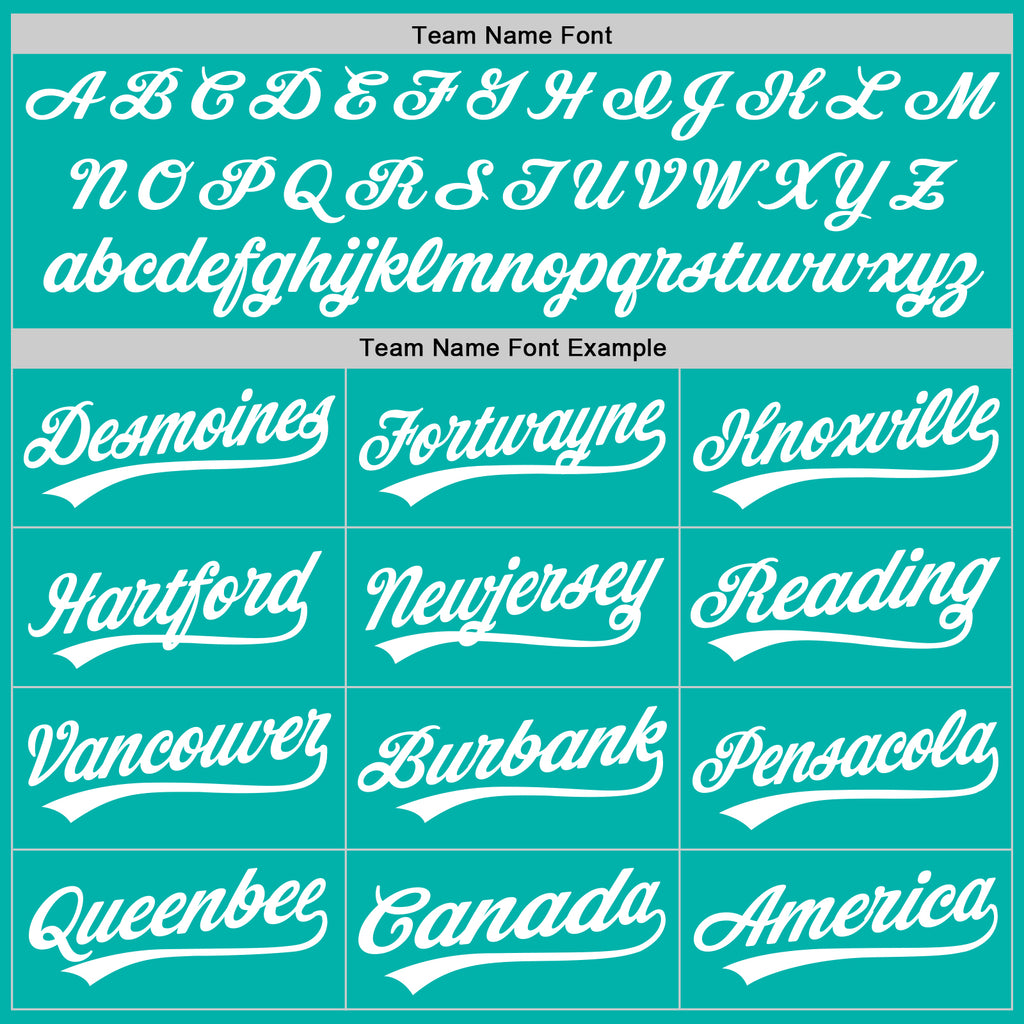 Custom Stitched Aqua White-Aqua Baseball Pullover Sweatshirt Hoodie